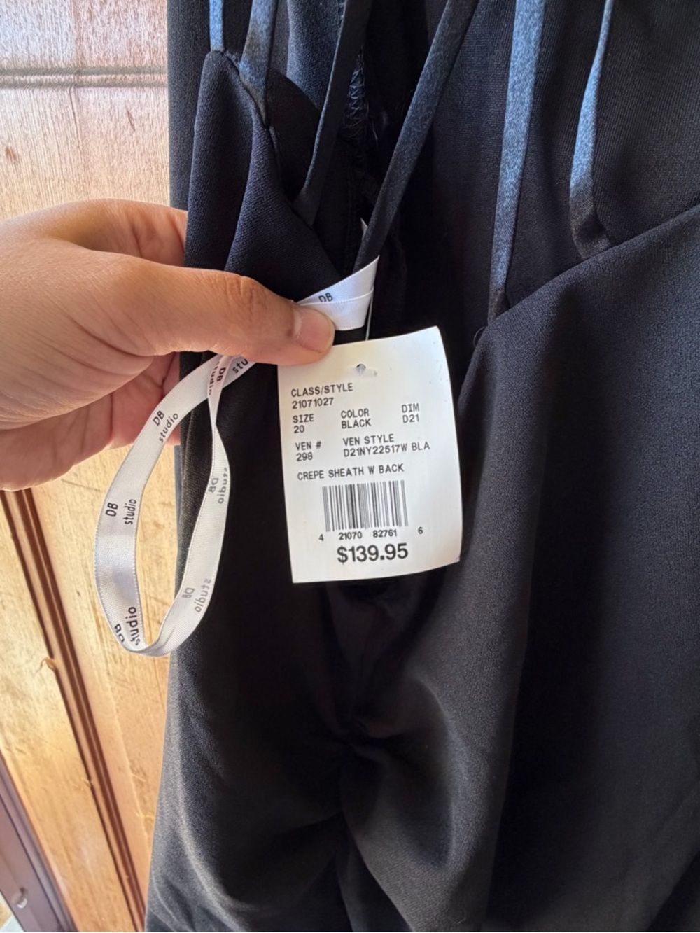 David’s Bridal Black Maxi Dress with Strappy Back - Picture 5 of 7